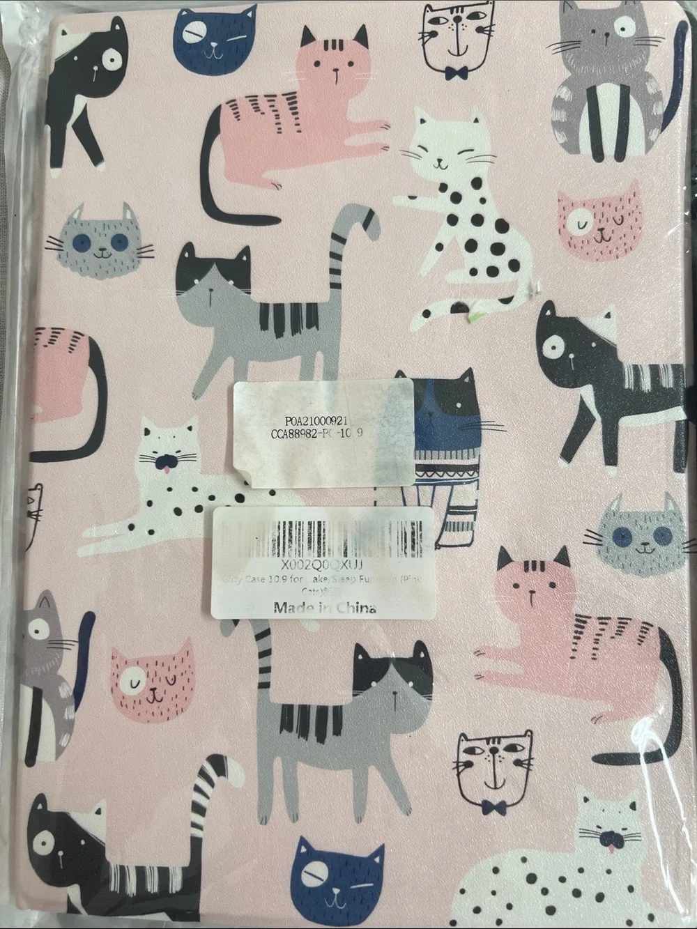 🌞 Pink Kitty Cat Print IPad or Tablet Case Protective Cover 10” x 7.5”